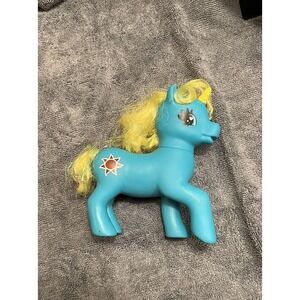 My Little Pony‎ Gi-Go Fakie Unicorn Blue Yellow Hair and Purple Sun